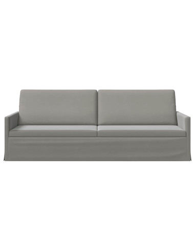 Divano a 3 posti Grigio Chiaro 220 x 81 x 82 cm Velluto (V)