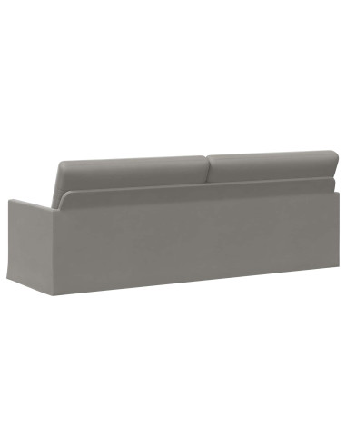 Divano a 3 posti Grigio Chiaro 220 x 81 x 82 cm Velluto (V)