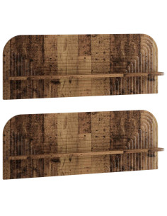 Scaffale da parete 2 pz Legno antico 102 x 13.5 x 37.5 cm 2