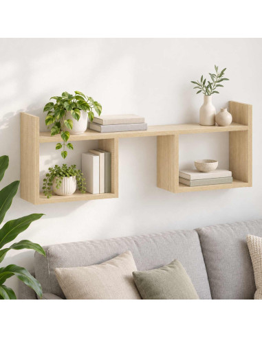 Scaffale da parete Rovere Sonoma 90 x 17 x 32 cm