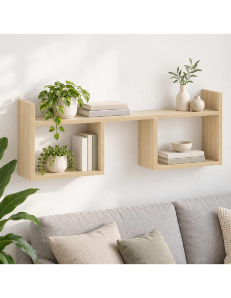 Scaffale da parete Rovere Sonoma 90 x 17 x 32 cm