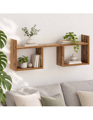 Scaffale da parete Legno antico 90 x 17 x 32 cm