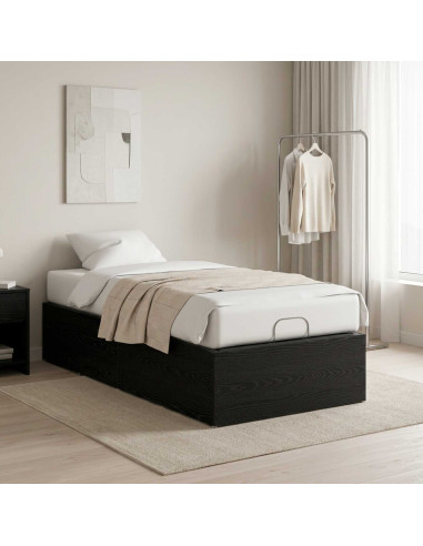 Giroletto per rete letto regolabile Rovere Nero 80 x 200 cm