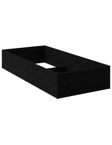 Giroletto per rete letto regolabile Rovere Nero 80 x 200 cm