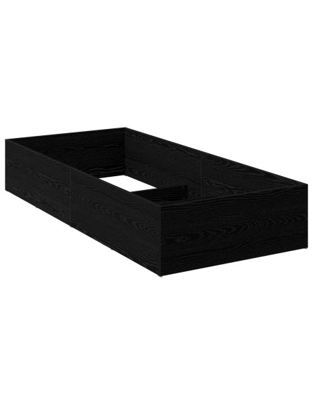 Giroletto per rete letto regolabile Rovere Nero 80 x 200 cm