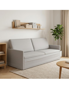 Divano a 3 posti Grigio Nuvola 220 x 81 x 82 cm Tessuto
