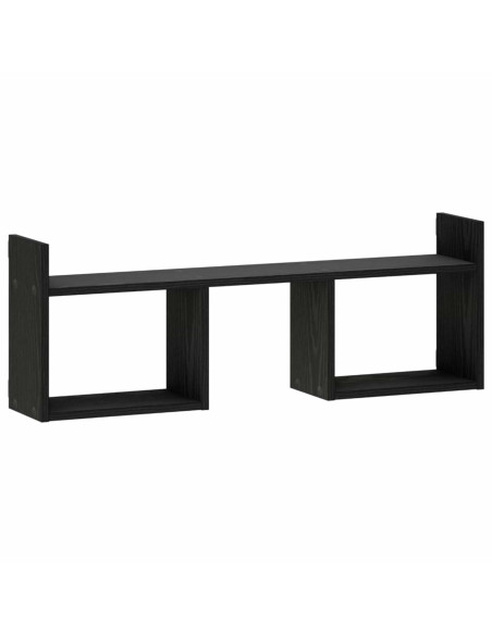Scaffale da parete Rovere Nero 90 x 17 x 32 cm