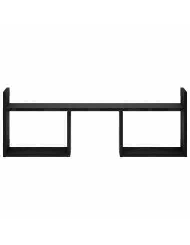 Scaffale da parete Rovere Nero 90 x 17 x 32 cm