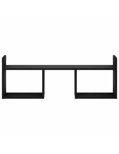 Scaffale da parete Rovere Nero 90 x 17 x 32 cm