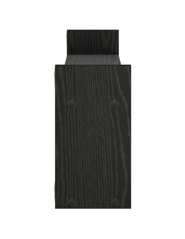 Scaffale da parete Rovere Nero 90 x 17 x 32 cm
