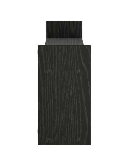 Scaffale da parete Rovere Nero 90 x 17 x 32 cm