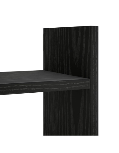 Scaffale da parete Rovere Nero 90 x 17 x 32 cm