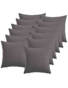 Cuscino con cuscino HEERLEN 12 pz Grigio Chiaro Tessuto