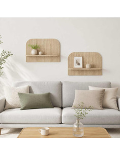 Scaffale da parete 2 pz Rovere Sonoma 60 x 13,5 x 37,5 cm