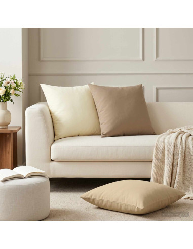 Cuscino con cuscino HEERLEN 2 pz Beige Poliestere