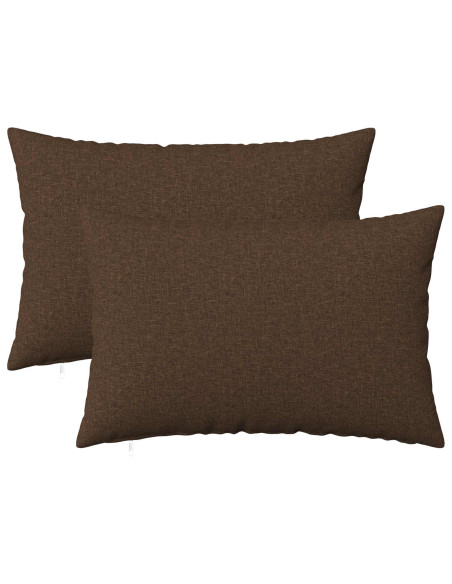 Cuscino con cuscino HEERLEN 2 pz Marrone Tessuto