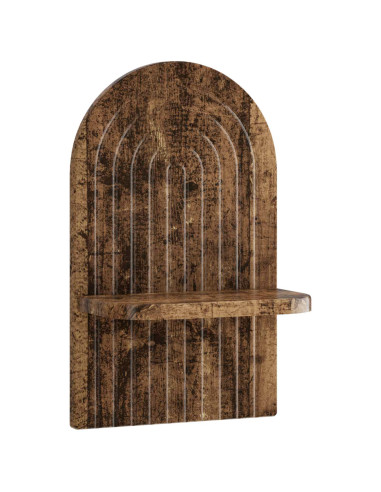 Scaffale da parete 2 pz Legno antico 23 x 13.5 x 37.5 cm