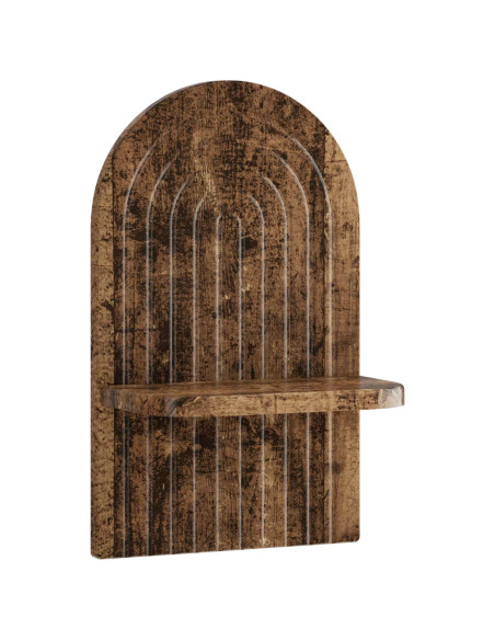 Scaffale da parete 2 pz Legno antico 23 x 13.5 x 37.5 cm