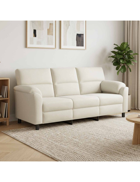 Divano Crema 214 x 85 x 93 cm Velluto
