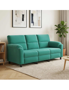 Divano Turchese 214 x 85 x 93 cm Velluto