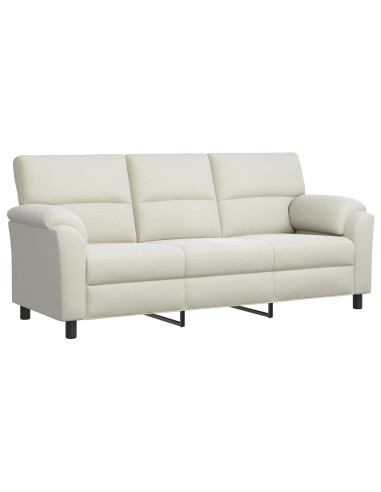 Divano Crema 214 x 85 x 93 cm Velluto