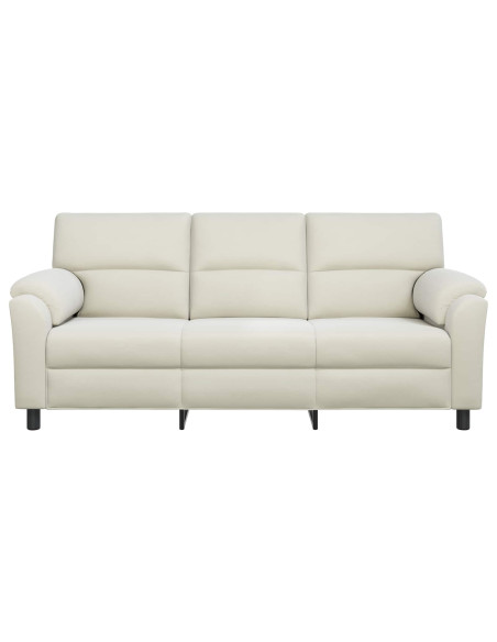 Divano Crema 214 x 85 x 93 cm Velluto