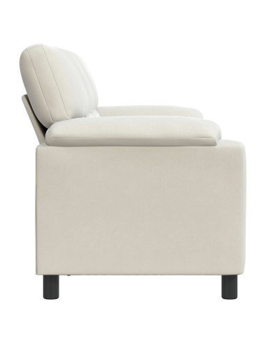 Divano Crema 214 x 85 x 93 cm Velluto