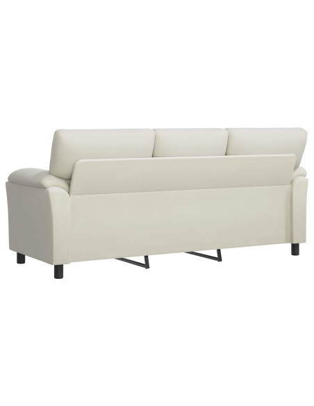 Divano Crema 214 x 85 x 93 cm Velluto