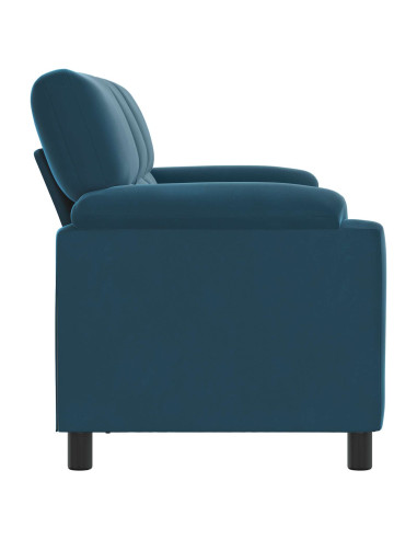 Divano Blu 214 x 85 x 93 cm Velluto