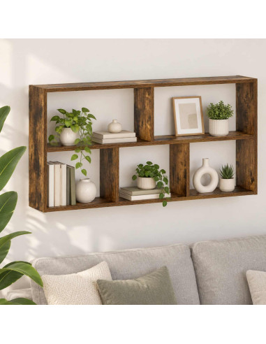 Scaffale da parete Rovere Fumo 102 x 17 x 50 cm