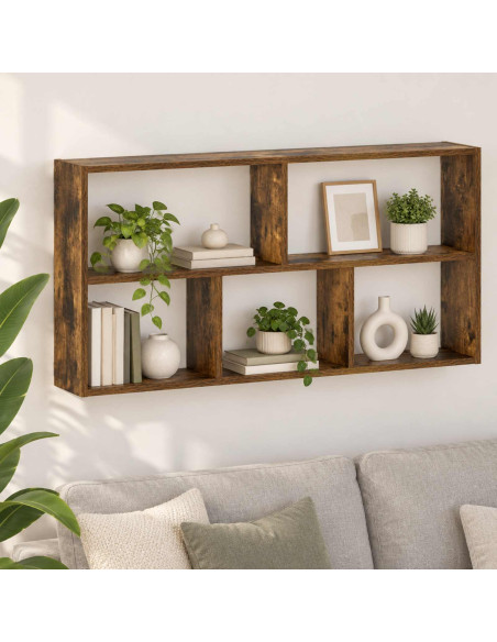 Scaffale da parete Rovere Fumo 102 x 17 x 50 cm