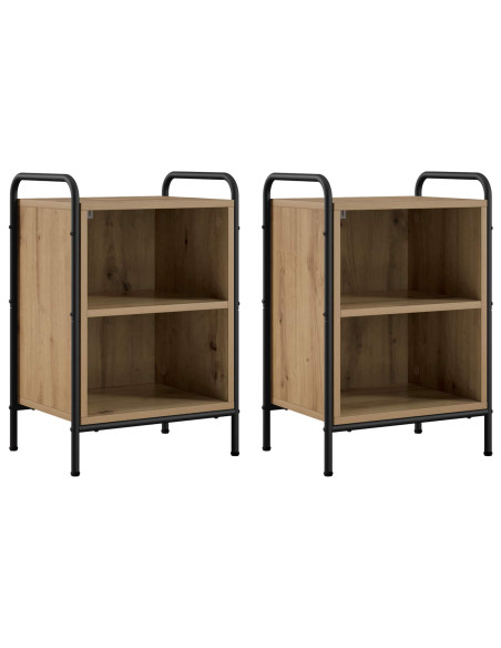 Armadio da Notte 2 pz Rovere Artigianale 40 x 30 x 60 cm