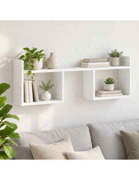 Scaffale da parete Bianco 90 x 17 x 32 cm Legno ingegnerizzato