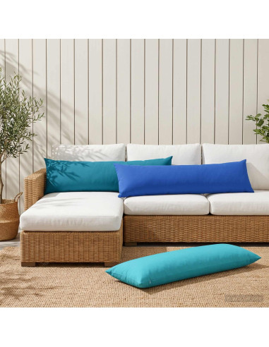 Cuscino con cuscino HEERLEN 2 pz Turchese Poliestere