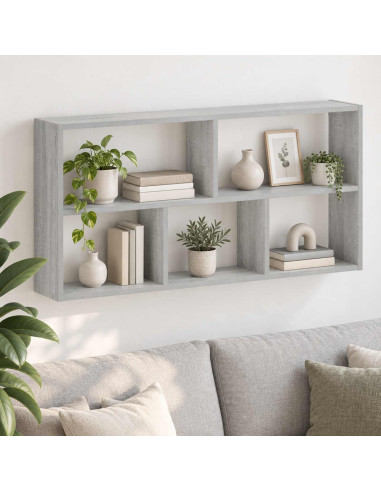 Scaffale da parete Sonoma grigio 102 x 17 x 50 cm