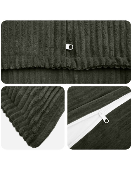 Federa 2 pz HOUTEN Antracite 65 x 65 cm corduroy