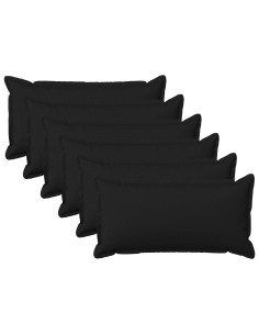 Cuscino con cuscino HOUTEN 6 pz Nero Lino