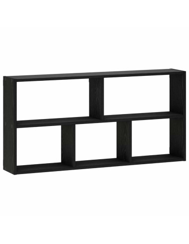 Scaffale da parete Rovere Nero 102 x 17 x 50 cm