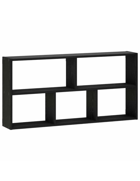 Scaffale da parete Rovere Nero 102 x 17 x 50 cm