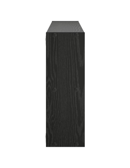 Scaffale da parete Rovere Nero 102 x 17 x 50 cm