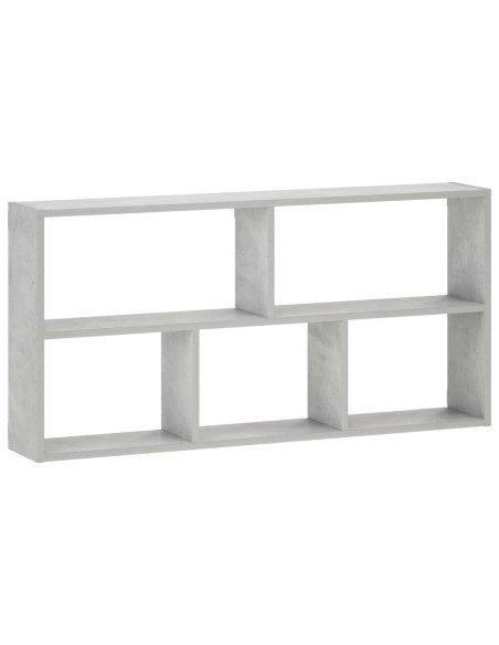 Scaffale da parete Grigio Cemento 102 x 17 x 50 cm
