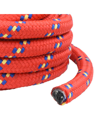 Corda multiuso 30 mm 10 m Rosso PP 5400 kg Carico massimo
