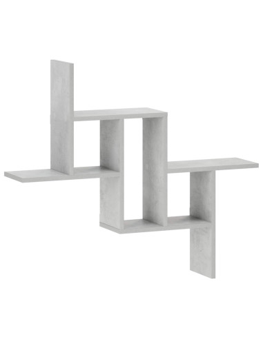 Scaffale da parete Grigio Cemento 87 x 17 x 75 cm