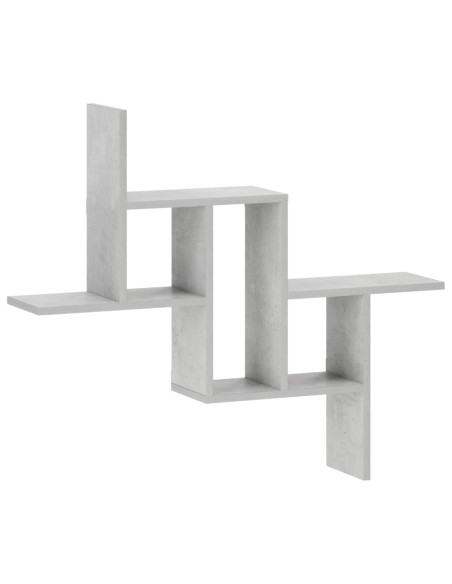 Scaffale da parete Grigio Cemento 87 x 17 x 75 cm