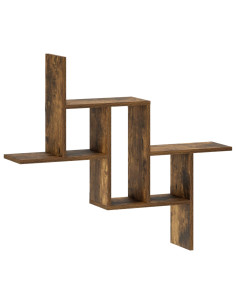 Scaffale da parete Rovere Fumo 87 x 17 x 75 cm 2