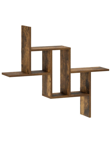 Scaffale da parete Rovere Fumo 87 x 17 x 75 cm