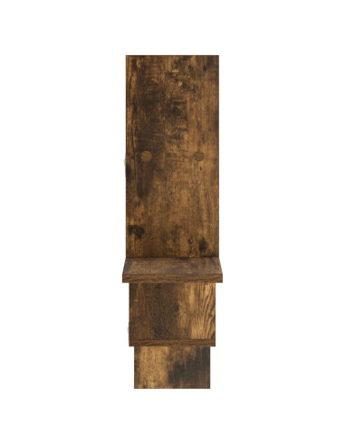 Scaffale da parete Rovere Fumo 87 x 17 x 75 cm