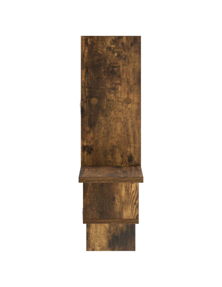 Scaffale da parete Rovere Fumo 87 x 17 x 75 cm