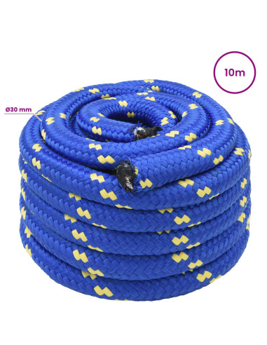 Corda multiuso 30 mm 10 m Blu PP 5400 kg Carico massimo