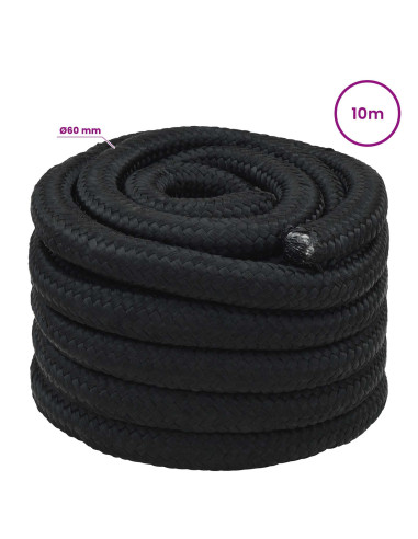 Corda multiuso 60 mm 10 m Nero PP 21600 kg Carico massimo
